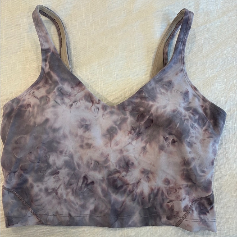 LULULEMON ALIGN CROPPED TANK SIZE 10 in DIAMOND DYE MINK BERRY